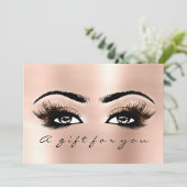Cadeaubonnen Roos Lashes Beauty Makeup (Staand voorkant)