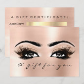 Cadeaubonnen Roos Lashes Beauty Makeup (Voorkant / Achterkant)
