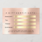 Cadeaubonnen Roos Lashes Beauty Makeup (Achterkant)