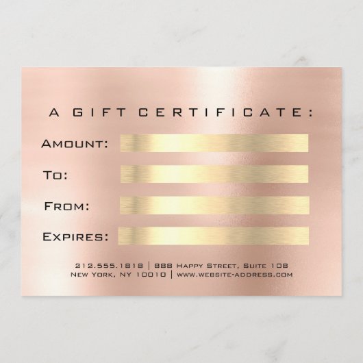 Cadeaubonnen Roos Lashes Beauty Makeup (Achterkant)