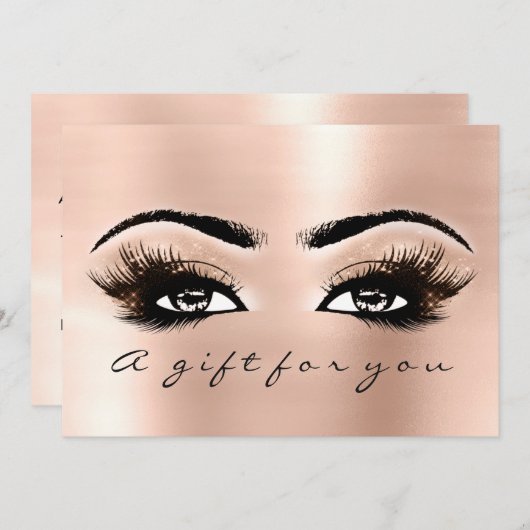 Cadeaubonnen Roos Lashes Beauty Makeup (Voorkant / Achterkant)