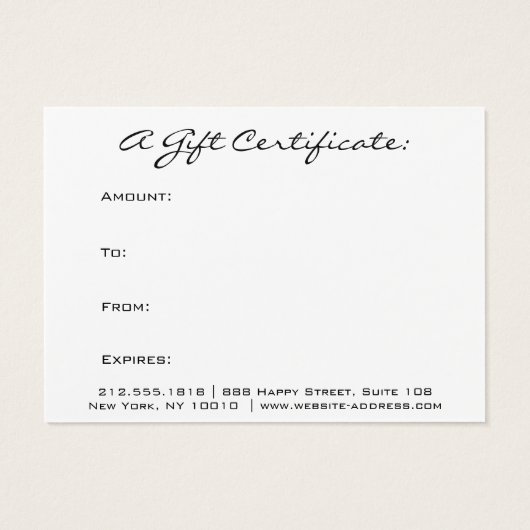 Cadeaubonnen Roos Roze Makeup Hair Nails Drivers Visitekaartje (Achterkant)