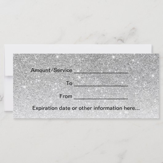 Cadeaubonnen | Roze lampen Modern Silver Salon (Achterkant)