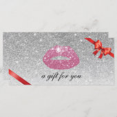 Cadeaubonnen | Roze lampen Modern Silver Salon (Voorkant / Achterkant)