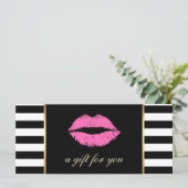 Cadeaubonnen | Roze lampen Modern Stripes Salon (Staand voorkant)