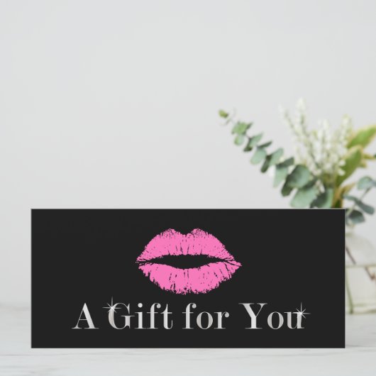Cadeaubonnen | Roze lips Makeup Beauty Salon (Staand voorkant)