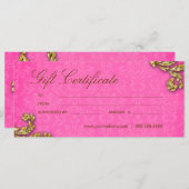 Cadeaubonnen Salon Spa Gold Leaf Pink (Voorkant / Achterkant)