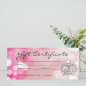 Cadeaubonnen Salon Spa Pink Crown & Lights (Staand voorkant)