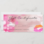 Cadeaubonnen Salon Spa Pink Lips & Licht (Voorkant)