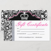 Cadeaubonnen Salon Spa roze kroonjuwelen (Voorkant / Achterkant)