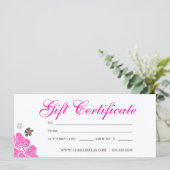 Cadeaubonnen Salon Tropical Flower roze brown (Staand voorkant)