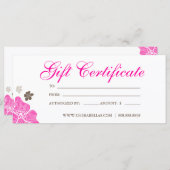 Cadeaubonnen Salon Tropical Flower roze brown (Voorkant / Achterkant)