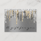 Cadeaubonnen Schoonheid Winkelen Haar Nails Silver Visitekaartje (Voorkant)