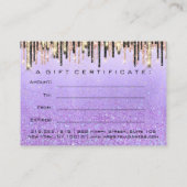 Cadeaubonnen Schoonheid Winkelen Stapels Roos Driv Visitekaartje (Achterkant)