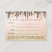 Cadeaubonnen Schoonheid Winkelende nestaarten Glam Visitekaartje (Achterkant)