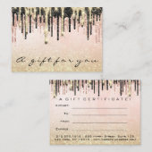 Cadeaubonnen Schoonheid Winkelende nestaarten Glam Visitekaartje (Voorkant / Achterkant)