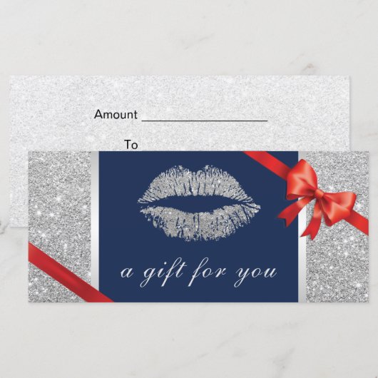 Cadeaubonnen | Silver Glam Lips Beauty Salon (Voorkant / Achterkant)