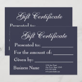 Cadeaubonnen Sjabloon Generieke nieuwe waardenbegr Kaart (Voorkant / Achterkant)