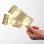 Cadeaubonnen sturen Faux Gold Makeup Small Mini Visitekaartjes