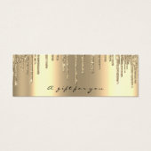 Cadeaubonnen sturen Faux Gold Makeup Small Mini Visitekaartjes (Voorkant)