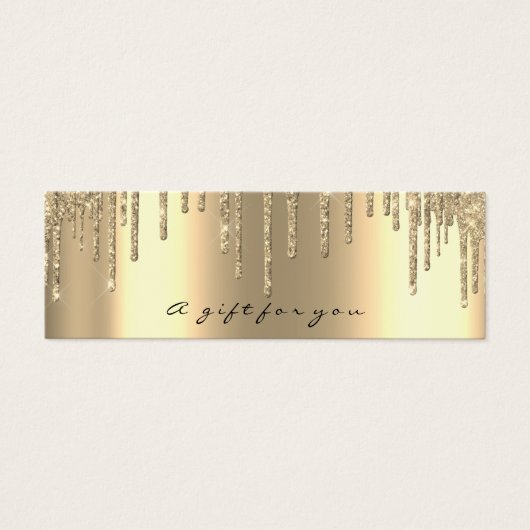 Cadeaubonnen sturen Faux Gold Makeup Small Mini Visitekaartjes (Voorkant)