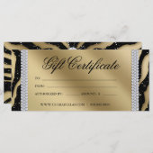 Cadeaubonnen Tanning Salon Jewelry Black Gold (Voorkant / Achterkant)