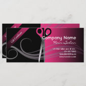 Cadeaubonnen trendy zwart-roze design (Voorkant / Achterkant)