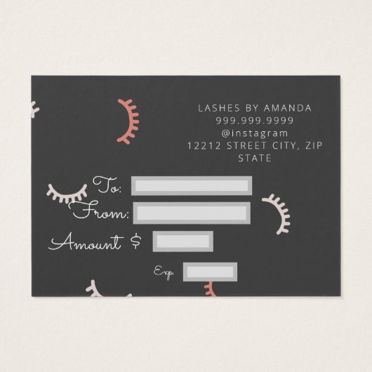 Cadeaubonnen Uitgebreideld Visitekaartje (Achterkant)