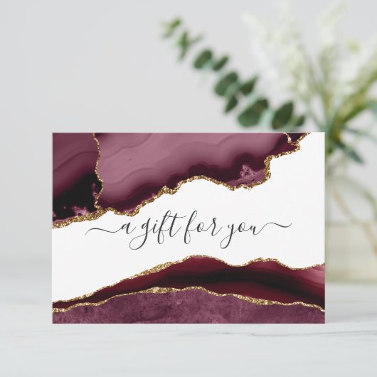 Cadeaubonnen van Bourgogne en Gold Agate (Staand voorkant)