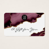 Cadeaubonnen van Bourgogne en Gold Agate Visitekaartje (Voorkant)