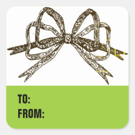 Cadeaubonnen Vierkante Sticker