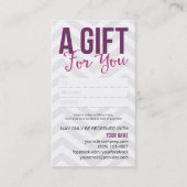 Cadeaubonnen Visitekaartjes Kortingskaartje (Voorkant)