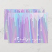 Cadeaubonnen Vloeibare schijven Paars Briefkaart (Voorkant / Achterkant)