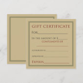 Cadeaubonnen voor bedrijven (Voorkant / Achterkant)