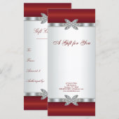 Cadeaubonnen voor bedrijven met rode diamant (Voorkant / Achterkant)