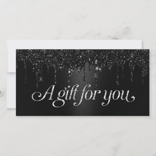 Cadeaubonnen voor Black Glitter Drips Salon & Spa (Voorkant)