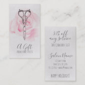 cadeaubonnen voor haarstylist kortingskaartje (Voorkant / Achterkant)