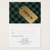 Cadeaubonnen voor Kaarten | Controle op groene buf Visitekaartjes (Voorkant /achterkant)