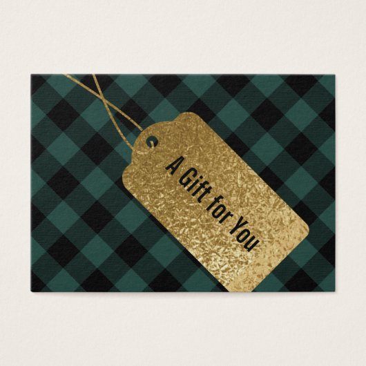 Cadeaubonnen voor Kaarten | Controle op groene buf Visitekaartjes (Voorkant)