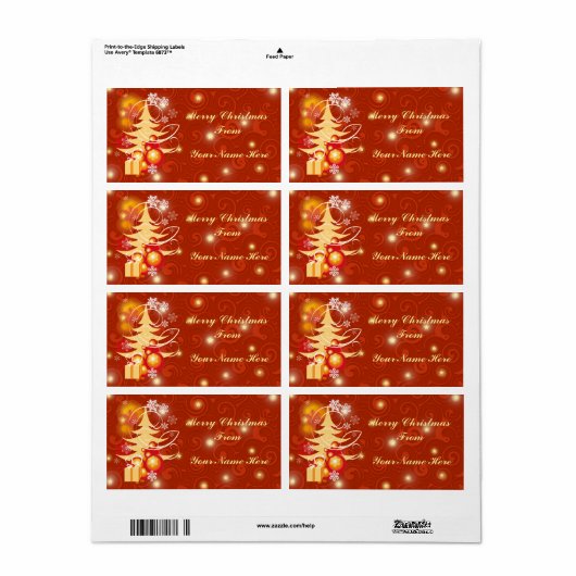  cadeaubonnen voor kerstcadeaus etiket (Full Sheet)