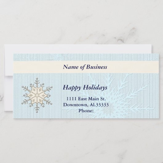 Cadeaubonnen voor kerstmis-zakelijk rackKaart (Achterkant)