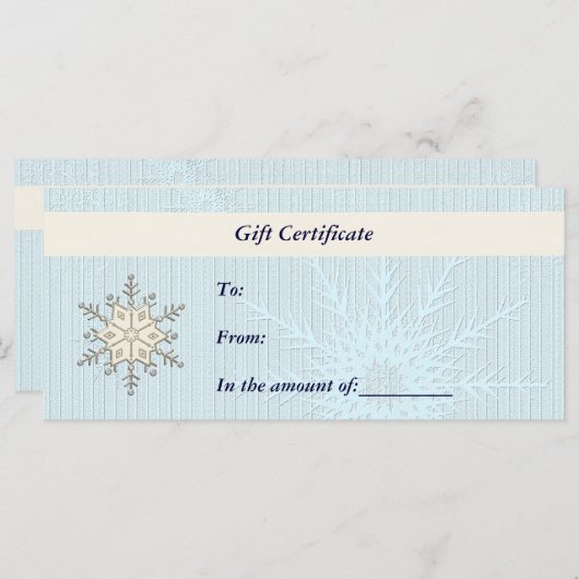 Cadeaubonnen voor kerstmis-zakelijk rackKaart (Voorkant / Achterkant)