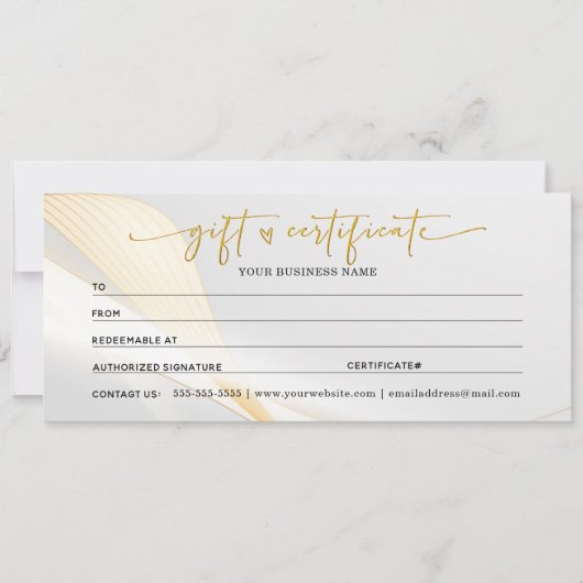 Cadeaubonnen voor mijn bedrijf (Voorkant)