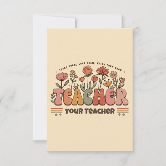 Cadeaubonnen voor Onderwijzersdag Bedankkaart (Voorkant)
