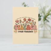 Cadeaubonnen voor Onderwijzersdag Bedankkaart (Staand voorkant)