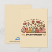 Cadeaubonnen voor Onderwijzersdag Bedankkaart (Voorkant / Achterkant)