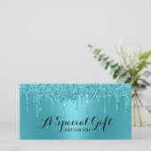Cadeaubonnen voor Teal Glitter Drips Salon & Spa (Staand voorkant)