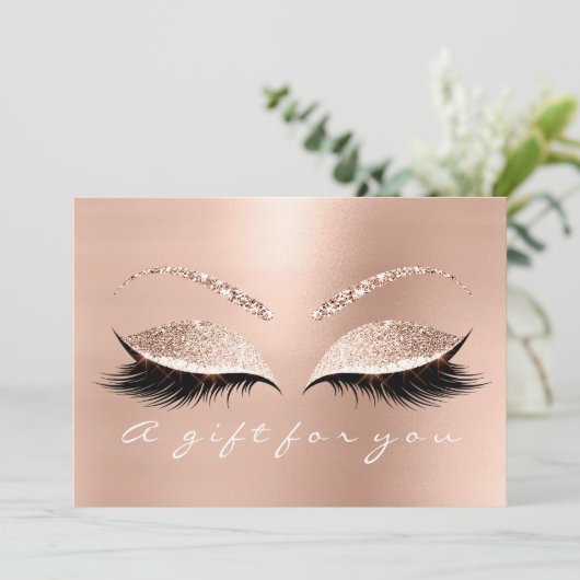 Cadeaubonnen Witte sla Roos Roze (Staand voorkant)