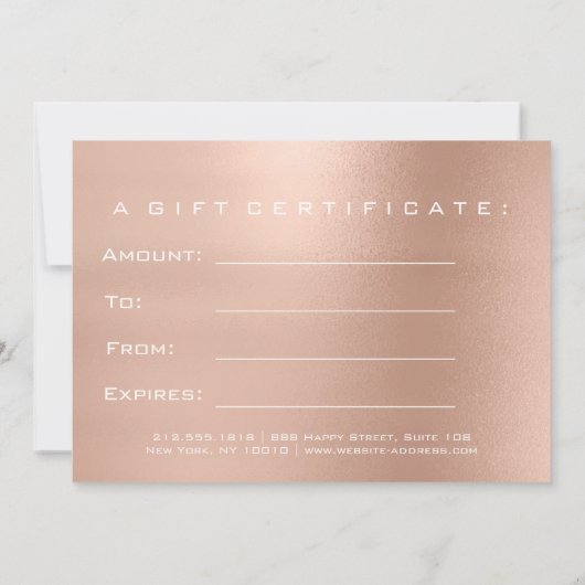 Cadeaubonnen Witte sla Roos Roze (Achterkant)