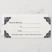 Cadeaubonnen |  zwarte lactaat-haarsalon (Achterkant)